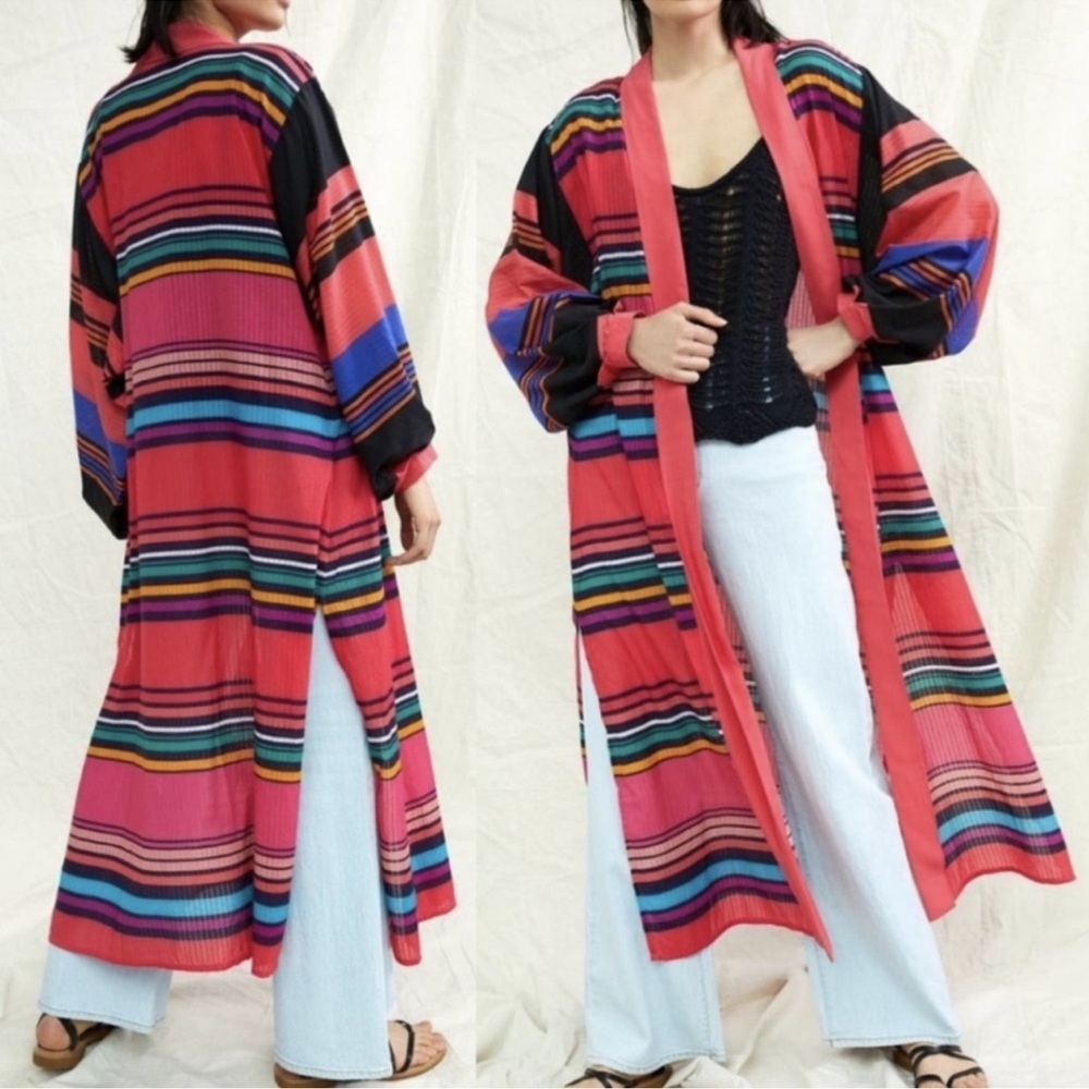 Anthropologie conditions apply  Striped colorful duster  Kimono - Picture 2 of 11